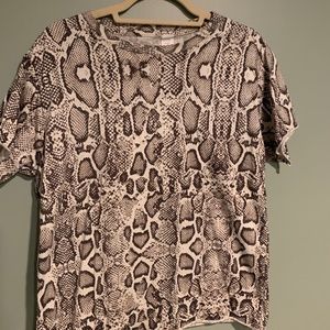 Snakeskin Print Blouse